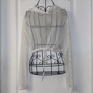 Mesh Cropped Hoodie
